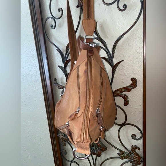 NATURALIZER Leather Hobo Backpack - Picture 2 of 16